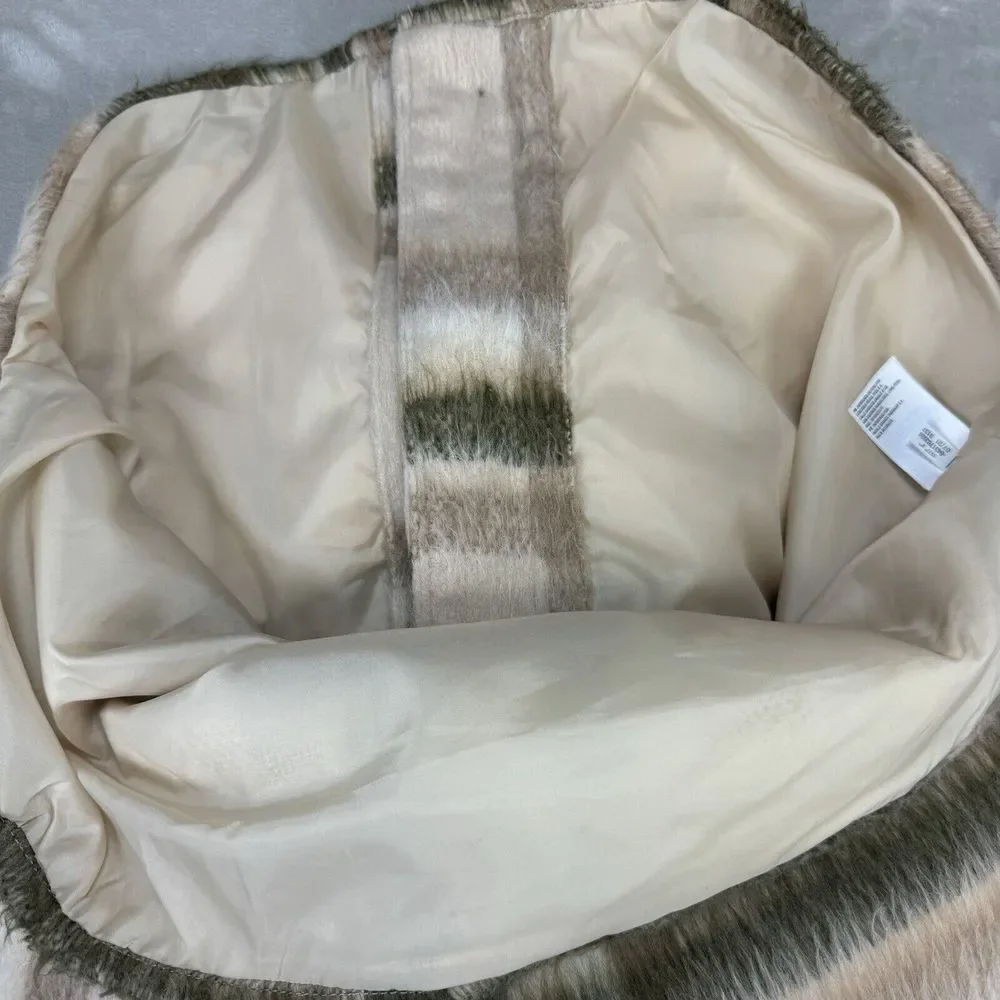 Y2k‎ American Eagle Brushed Plaid Oversized Shacket Shaggy Jacket Size Medium M